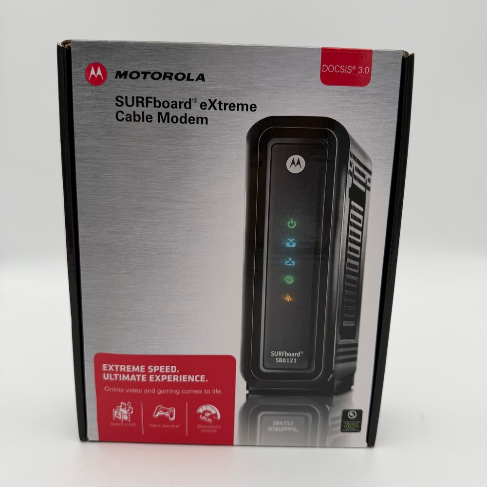 Motorola SURFboard eXtreme Cable Modem SB6121 DOCSIS 3.0 Black - Picture 4 of 8